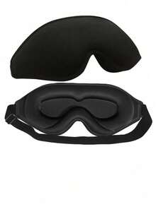 1pc Ultra-Soft 3D Blackout Sleep Mask, Relieves Insomnia, Unisex, Student Nap Travel Eye Mask, Suitable For Long Flights, Deep Sleep, Business Trips, Yacht Travel, Essential Back-To-School Rest Accessory - Multicolor - View 2