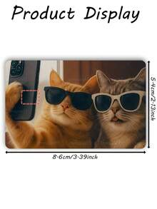 1pc Funny Cat Official Credit Card Sticker Privacy Protection Card Skin, Selfie Pet Cat Pattern Birthday Gift PVC Material Anti-Fingerprint Anti-Scratch Wear-Resistant Card Sleeve, Card Protector, Suitable For Men, Women, Couples, Small Chip Card, Bank Card Decoration Sticker, Credit Card, Transit Card, Student Campus Card Personalized DIY - Type a - View 13
