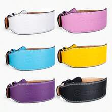 GINGPAI Fitness Weightlifting Belt For Squats And Deadlifts, Waist Support For Weight Training And Powerlifting, Unisex - White - View 2