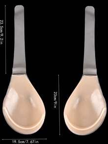 1 Pair Women's Silicone Adhesive Push-Up Bra, C/D/E/F/G Cup Sizes, Adjustable Length, Invisible Bra, Significant Lifting Effect, Noticeable Breast Lift, Strong Lifting Effect, Reusable, Suitable For Various Occasions, Evening Gowns, Holiday Outfits, Great Gift Choice, Halloween Women's Clothing, Christmas Women's Clothing - Apricot - View 8