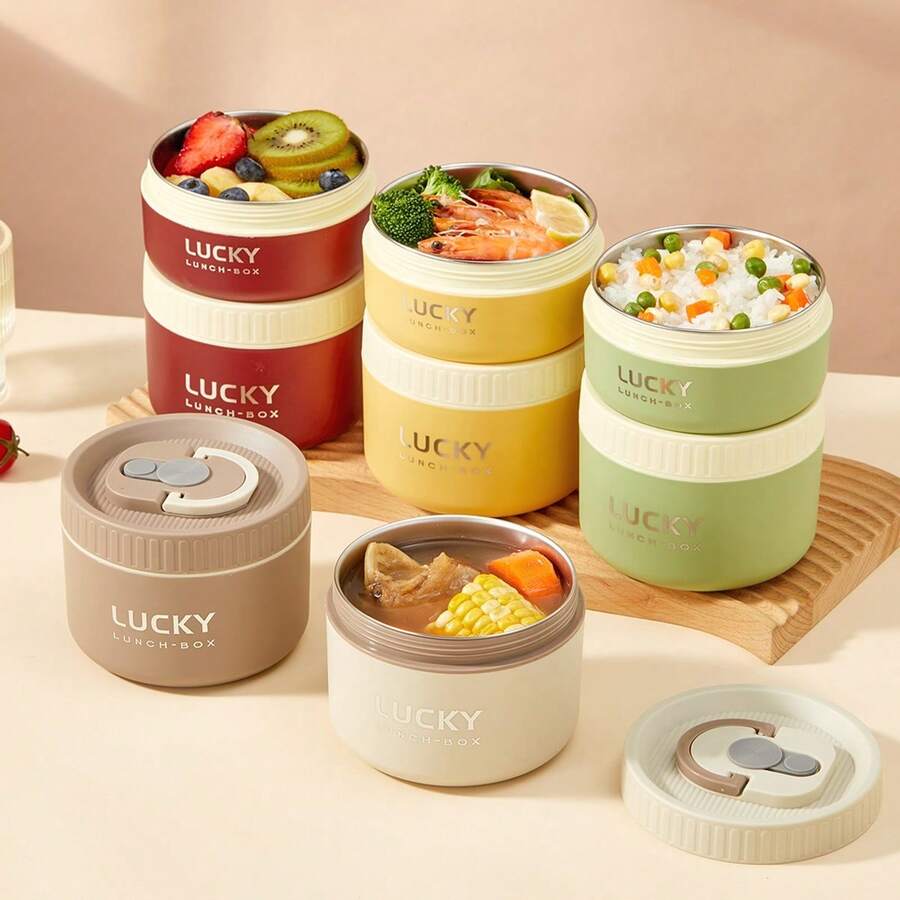 304 Stainless Steel Lunch Box, Bento Box Adult, Insulated Lunch Containers For Adults, Tiffin Lunch Box, Japanese Bento Box, Stainless Steel Food Containers, Lunch Box Keep Food Warm, Leak Proof, Microwave, Metal Lunch Box, School