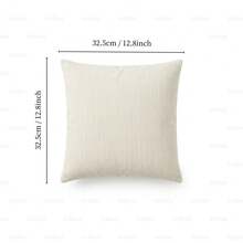 Soft Corduroy Throw Pillow, Decorative Ribbed Cushion, Minimalist Lumbar Pillow, Suitable For Sofa, Bed, Living Room Use And Room Decor - White - View 10