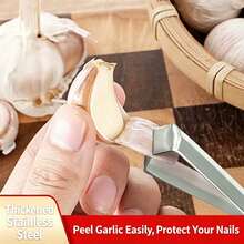 Multifunctional Stainless Steel Garlic Peeling Clip Portable Pig Hair Remover Tweezers Household Commercial Kitchen Tool Garlic Stripper Accessory For Restaurant Daily Cooking - 420 Garlic Peeler With Nails [Unpackaged] - View 7