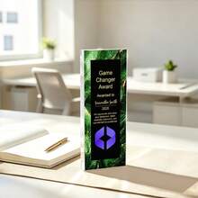 1pc Custom Presidents Club Award, Salesperson Of The Year Trophy, Custom Recognition Plaque With Logo, Personalized Acrylic Award - Multicolor - View 19