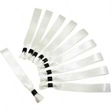 10/30/50/60Pcs White Lace Ribbon Fairy Wands With Gold Silver Bells, Twirling Streamer Sticks, Wedding Christmas Party Cheering Props & Guest Favors Exquisite Disposable Ribbon Wristbands For Event And Conference Admission Wedding Decor - White - View 10