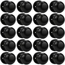 Matte Black Half Dummy Door Knobs, Round Inactive Door Knobs Non-Turning Handles For Closet French Door, Interior Doorknos, 20 Pack - Black - View 7