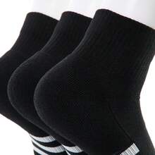 Adidas 3 Pairs PRF CUSH MID Mid-Calf Training Fitness Sports Socks IC9519 - Black/white - View 5