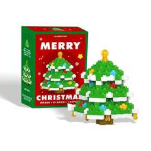 Santa Claus Design Building Block Set, Christmas Theme Building Block Decoration, Mini Building Block Figures, DIY Christmas Stocking Fillers, Christmas New Year Birthday Gifts, Party Favors - Multicolor - View 20