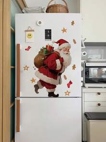 Multiple Sets Of Fun Santa Wall Stickers, PVC, Removable, Self-Adhesive, No Residue. Christmas Multi-Elements DIY For Living Room, Doors, Fireplace, Windows, Glass, Home, Classroom, Party, And Holiday Decorations. - Wall Stickers - View 10
