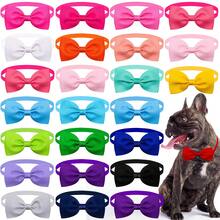 Random Dispatch 20pcs Simple Solid Color Neckties, Bow Ties, Cat & Dog Collars With Adjustable Length, Various Colors For Pet Accessories - Multicolor - View 1