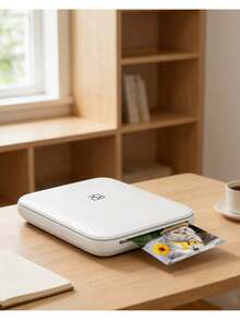 HPRT MT53 Bluetooth Pocket Photo Printer, Portable Mini Home Device, Wireless Bluetooth, 3-Inch Color, Self-Adhesive Photo Paper, AR Video, Thermal Printer - White - View 3