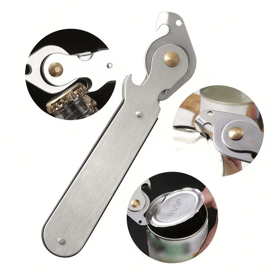 Stainless Steel Bottle Opener - Multi-Purpose Can Opener With Non-Slip Grip - Perfect For Beer Bottles And Home Kitchen Use - View 1