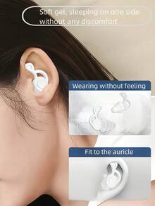 Reusable Noise-Reducing Ear Plugs Soft Silicone Earplugs Fitting The Ear Canal Loops Earplugs For Sleep Deep Focus People Earplug For Concert Swimming Study Loud Noise Snoring Home Sleep Swimming Accessories Plane Travel Essentials - Multicolor - View 3