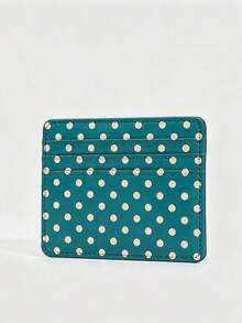 Y2K Polka Dot Mini Coin Purse, Fashion PU Small Wallet Kawaii Style Card Holder ID Document Storage Bag Detachable MultiLayer Polka Dot Card Organizer - Multicolor - View 7