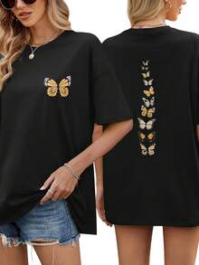 Women T-Shirts - 黑色 - 查看 1