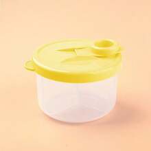 1pc Baby Milk Powder Dispenser Box, Convenient 3-Compartment Milk Powder Storage Container, Detachable Milk Powder Jar - Multicolor - View 10