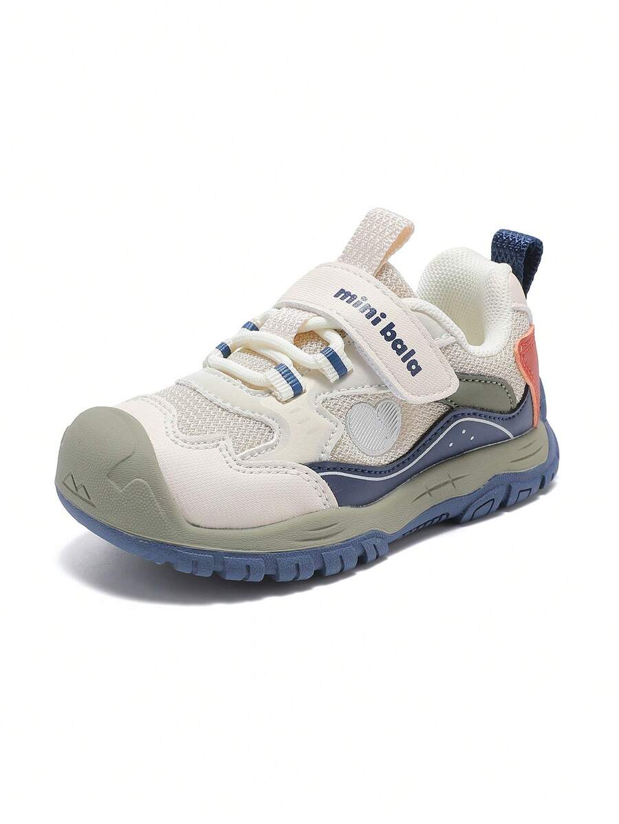mini bala Toddler Outdoor Sneakers 2026 New, Mesh Splicing Anti-Collision Toe Hook & Loop Lace-Up Functional Casual Kids Shoes - Blue-green Hue - View 1