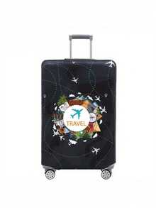 1PC Luggage Elastic Protective Cover Travel Cover Trolley Cover Polyester Material Unisex Travel Accessories Outdoor Vacation Essential, Luggage Cover - Multicolor - View 44
