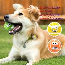3入狗球玩具，適合強烈咀嚼，互動式狗球，趣味吱吱聲，讓愛犬忙碌，耐用，適合小型與中型犬 - 彩色 - 查看 8
