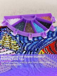 6-Grid Diamond Painting Tray With Plastic Brush, Suitable For DIY Diamond Sorting And Handmade Crafts - Sets - View 4