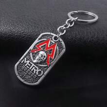Game Metro Exodus 2033 Dog Tag Keychain Spartan Rangers Logo Pendant Key Chain Vintage Keyring For Fans Jewelry Bag Ornament - Multicolor - View 7