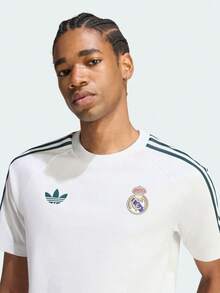 Adidas Men's REAL OG TEE Short Sleeve Knit Collarless T-Shirt TKY9477 - White - View 4