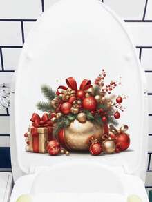 Christmas Cartoon Animal Gift Box Wall Stickers, Removable And Traceless PVC Decals, Cute Fox, Reindeer, And Bear Patterns, Home Decor For Living Room, Fridge, Glass Windows, And Rooms - Wall Stickers - View 11