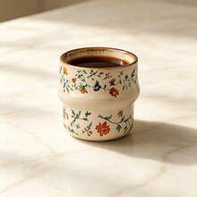 1PC Ceramic Coffee Mug, Handleless Mug, Chinese Retro Style, Coffee Cup, Tea Cup, Milk Cup, Water Cup; Capacity: 326ML. Suitable For: Kitchen, Living Room, Hotel, Gathering, Office - Multicolor - View 4