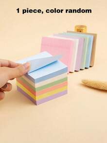 Colorful Thick Square Sticky Notes - Convenient Creative Memo Pad, Multiple Colors Random - Tear-Off Notepad, Suitable For Office And Home Use, Quick Notes, Space-Saving, Strong Adhesive Sticky Notes Super Practical, Colorful Small Square Sticky Notes Tear-Off With Adhesive Mini Sticky Notes Student Note-Taking Multi-Functional Index Tabs - A - View 10