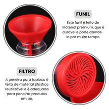 Dispenser Tapioqueira Povilhador Tapioca Biju Farinha Goma Coco Tempero Guarda Comida Alimentos - Branco - Visão 4