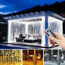 1pc 6m/3 Meters USB Plug-In Curtain String Lights, Fairy LED Lights For Wedding, Holiday, Party, Birthday Wall Decoration - USB Curtain Light - View 7