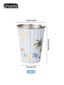 choxila 1pc Beach Style Coffee Mug, Coconut Tree/Sea Turtle/Shell Pattern, Summer Style, 350ml, Mug, Tea Cup, Suitable For Afternoon Tea, Family Gathering, Camping, Holiday Gift - Summer Cup - View 15