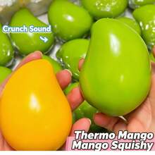 Crispy Temperature-Sensitive Mango Squishy Toy, Block-Filled Malleable Slow Rebound, ASMR Sensory Stress Relief Squeeze Toy, Suitable For Teens And Adults - Multicolor - View 5