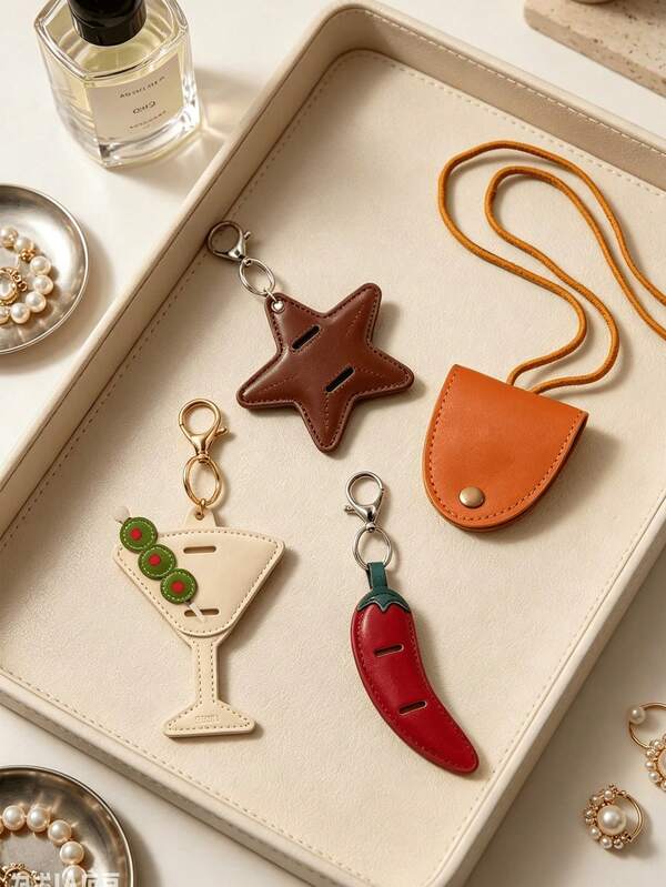 Portable Anti-Lost Eyewear Kit Neck Wear Fashion Glasses Bag + Novelty Star Chili Glasses Clip Purse Charm For Women Men
