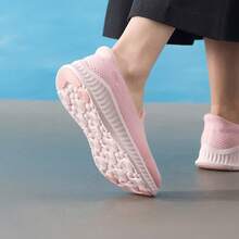 Skechers Women's Slip-Ins Lightweight Cushioned Hands-Free Breathable Mesh Walking Shoes - Pink - View 7