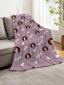 Personalized Photo Blanket, Customized Face Photo, Suitable For Valentine's Day, Mother's Day, Father's Day, Christmas And Birthday Occasions. Humorous Gift Choice - Multicolor - View 10