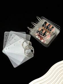 1pc/5pcs Adjustable Nail Art Color Display Card, Nail Art Pattern Display Board, Nail Gel Color Chart, Nail Sample Storage Album, Nail Sample Color Card Book, For Nail Salon Work Display And Classification - Clear - View 1