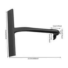 Silikon-Duschabzieher With Hook, Non-Slip Handle, Stripless Glass And Window Scraper For Bathroom, Mirror, Tiles, Kitchen, Car, Garage - Black - View 7