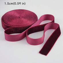 2/5/10/25 Yards Burgundy Velvet Ribbon Christmas Tree, Multiple Sizes 1 Inch | Velvet Christmas Ribbon For Gift Wrapping, Bows, Wreaths, Holiday Crafts (2/5 Yards No Spool, 10/25 Yards With Spool For Easy Storage) - Flocked Ribbon - View 30