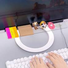 2pcs Acrylic Monitor Side Memo Board Set, Screen Edge Sticky Note Holder With Dual‑Side Hooks, Desktop Note Reminder Organizer For Back To School Dorm, Office Workspace And Home Study Desk Arrangement - A - View 3