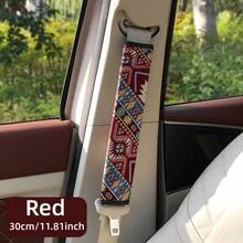 1件波希米亞風汽車安全帶套，亞麻材質，30cm/50cm兩種尺寸可選，30cm適用前座，50cm較長適用後座 - AA - 查看 18