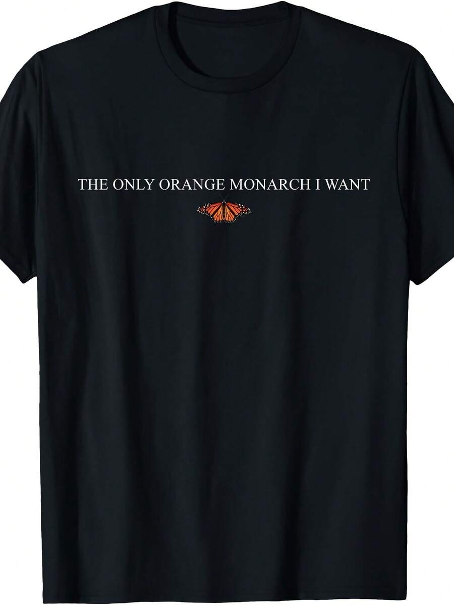 Orange Monarch Butterfly T-Shirt, Unisex Tees - 款式 - 查看 1