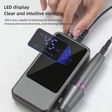 ICEWLESS Professional Electric Nail Drill Set, Portable Rechargeable Nail File, Multi-Function Grinding Head Set, Home Salon-Grade Nail Care, 1800mAh - Multicolor - View 10