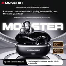 Monster MQT69 Ear-Clip Open-Ear Wireless Bluetooth Earbuds, Ringan dan Nyaman Dipakai, Kontrol Sentuh, Mode Gaming Latensi Rendah, Peredam Kebisingan Panggilan ENC untuk Kebugaran dan Penggunaan Sehari-hari - View 4