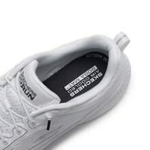 Skechers Women's GO RUN Series Breathable Flyknit Lightweight Non-Slip Cushioned Running Shoes - White - View 9