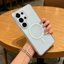 360° 全方位保護半透明磁吸手機殼，相容 S25 FE A57 A37 A17 A07，支援無線充電，防摔保護殼，相容 A56 A36 A26 A16 A06 S26 Ultra S25 Ultra - 白色 - 查看 6