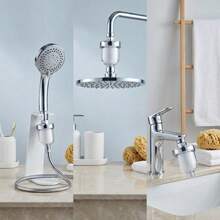 2 Shower Head Filters + 6 Filter Cartridges, This Shower Head Filter Features A Visual Transparent Window, Allowing You To Monitor The Filter Cartridge's Dirtiness Status And Replace It Timely. Extends The Lifespan Of Shower Accessories, A Practical Bathroom Water Purification Product - Multicolor - View 8