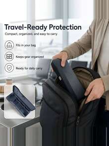 1pc Hard Shell Storage Protective Case For Osmo Pocket 4 Pro, Precise Fit Travel Portable Box, Comes With Wrist Strap, Built-In 3 Filter Slots, 2 Memory Card Slots, Silicone Inner Tray And Screen Buffer Pad, Shockproof And Scratch-Resistant, Suitable For Vlog Shooting, Travel, Outdoor Photography And Daily Carry - View 6