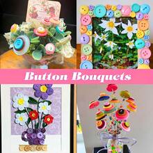 Mixed Color Handmade DIY Art Sewing Buttons, Creative Colorful Resin Sewing Accessories Buttons - Button - View 7