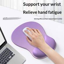 1PC Ergonomic Wrist Support Mouse Pad, Teardrop‑Shape Memory Foam Mouse Mat, Milk‑Silk Surface Non‑Slip Base Wrist Rest Pad For Office Gaming Desktop - View 2